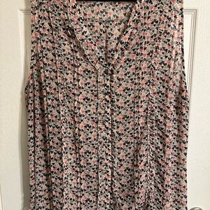 Torrid Pink Sleeveless Tunic with Mandarin Collar
